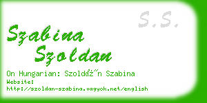 szabina szoldan business card